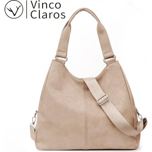 Large Soft PU Leather Shoulder Bags for Women 2020 Casual Tote Womens Bag Women Sac A Main Quality Handbag Soid Color Handbags