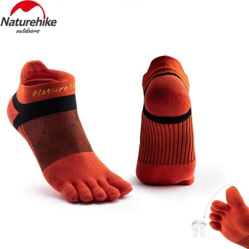 Naturehike Ultralight Polyester Spandex Nylon Lycra Rubber Band Fabric Five Toe Sock For Running Marathon Hiking Sports Socks