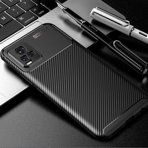 V20 Shockproof Carbon Case for Vivo V20 Pro Case Silicone TPU phone Case Soft Back Cover for Vivo V20 SE V20SE Fundas