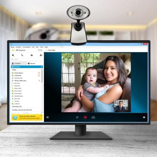 Webcam With Clip USB 2.0 Microphone 360 Degree Rotation Web Camera Retail Box For Dropshipping For PC Computer Laptop Desktop