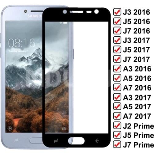 11D Tempered Glass on For Samsung Galaxy J3 J5 J7 A3 A5 A7 2016 2017 J2 J4 J7 Core J5 Prime S7 Screen Protector Glass Film Case