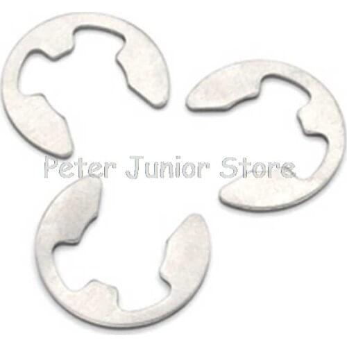 100Pcs 304 Stainless Steel DIN6799 GB896 M2.5 M3 M4 M5 M6 M7 M8 Circlip Sack Retainer E E-type Buckle-shaped Split Washers GMN