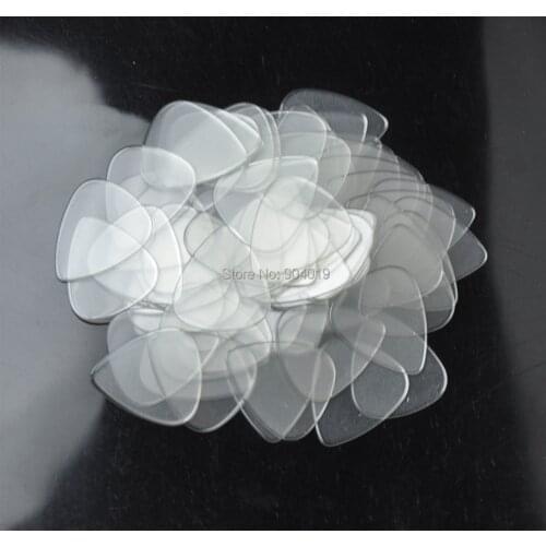 100pcs New Medium 0.71mm 351 Blank Celluloid Guitar Picks Plectrums Transparent