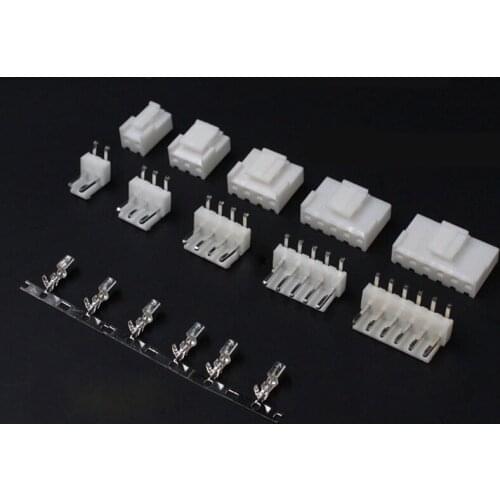 2sets VH 3.96mm spacing PCB electronic connector plug-in 2p3p4p5p6p7p8p9p10p11p12p13p14pins curved needle