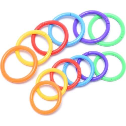 20Pcs 35mm Circle Loose Leaf Easy Rings Notebook Book Binder Plastic Hoops DIY Albums