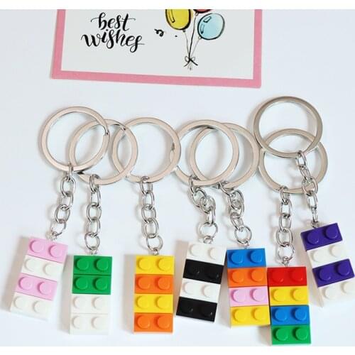 2021 3D Rainbow Bricks Cartoon Anime Creative Toys For Kids Boys Girls Keychain Women Car Bag Pendent AirPods Accessories D860