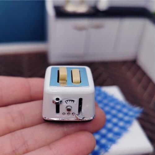 A05-X037 children baby gift Toy 1:12 Dollhouse mini Furniture Miniature rement Doll accessories White bread maker 1pcs