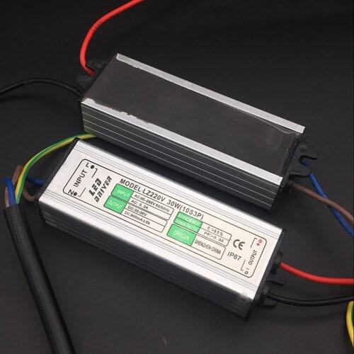 10pcs AC85V-265V to DC30V-36V LED Driver 900mA 30WAdapter Transformers Power Supply waterproof rainproof For LED Floodlight lamp