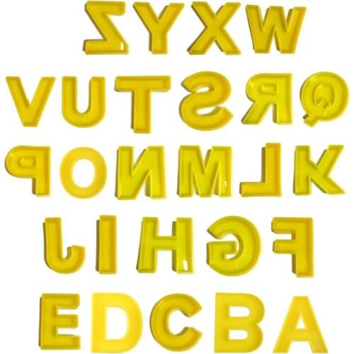 Large Alphabet Ornaments Epoxy Resin Mold A-Z Letters Home Decor Silicone Mold