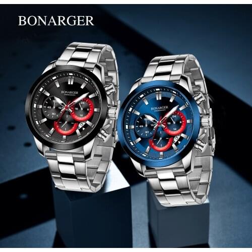Мужские водонепроницаемые часы BONARGER China At AliExpress