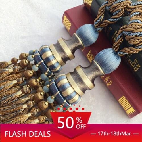 Boutique Curtain Accessories Wooden Bead Hanging Ball High-End Tassel Hanging Ball Hanging Ball Curtain Hook Strap Binding Ball