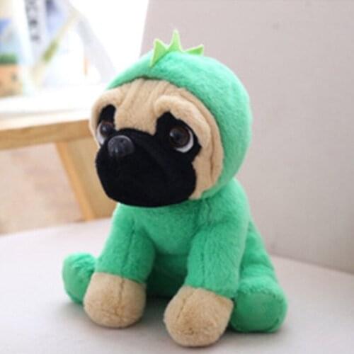 C5AA New Large Plush Toys 10" Pug Dog In 6 Costumes Cuddly Soft Toy Girl Kids Gift