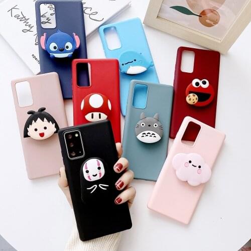 Soft Silicone TPU Case For OPPO Realme X50 6 5 3 Pro X XT X2 Q A11X A1K K1 R15X A7X A7 Cover 3D Cartoon Stand Holder Phone Case