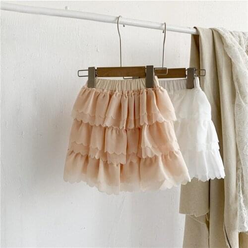 Koodykids Kids Baby Girl Soft White Skirts Chiffon Pink Vintage Summer Dress Princess Chiffon Ball Gown Stylish Summer Dresses
