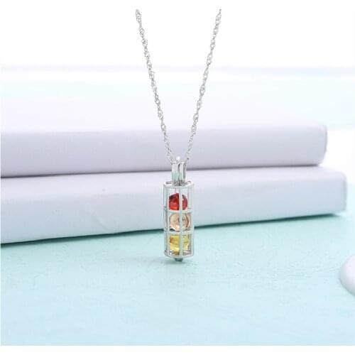European And AmeriCan Style Magic Box Necklace Fashion Simple S925 Sterling Silver Cage Pendant Wild DIY Jewelry