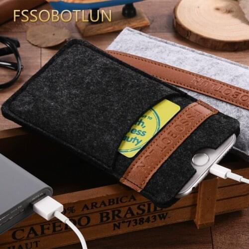 FSSOBOTLUN For Bluboo D2 Pro S8 Lite S8 s8 Plus D1 S1 Dual Edge Case Luxury Ultra-thin Handmade Wool Felt phone Sleeve Bag Cover