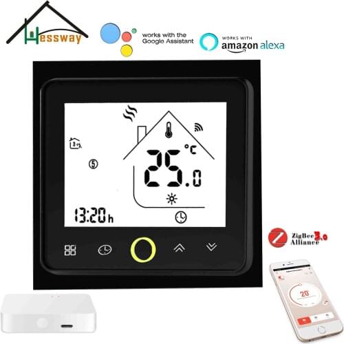 HESSWAY Smart Programmable Thermoregulator Floor Heating THERMOSTAT WIFI for Third-Party Control Tuya Zigbee Gateway HUB