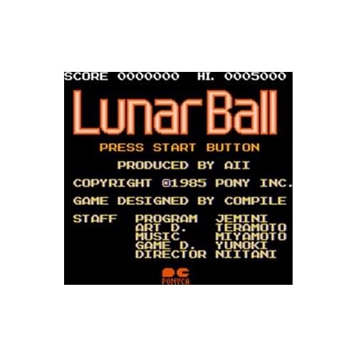 Lunar Ball Region Free 60 Pin 8Bit Game Card For Subor Game Players