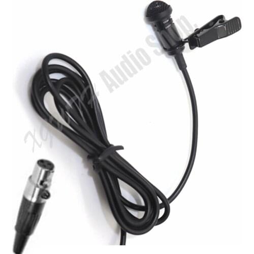 XGWTH Mini Lavalier Lapel Stereo Cardioid Condenser Microphone For AKG Wireless BodyPack Transmitter 3.5 mm Lockable