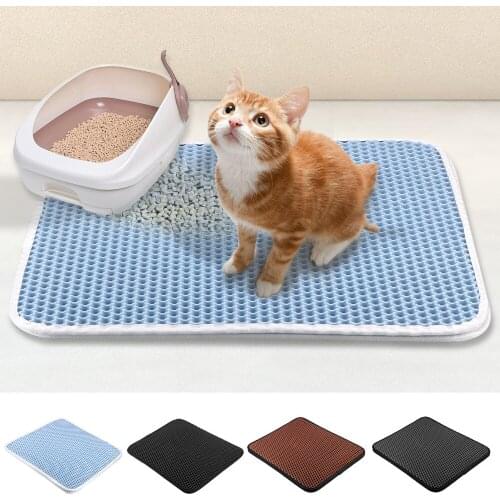 EVA Double-Layer Cat Mat Cat Mat Layer Cat Litter Mat Pet Cat Litter Catcher Mat 40X50CM/45X60CM Cat Supplies Waterproof
