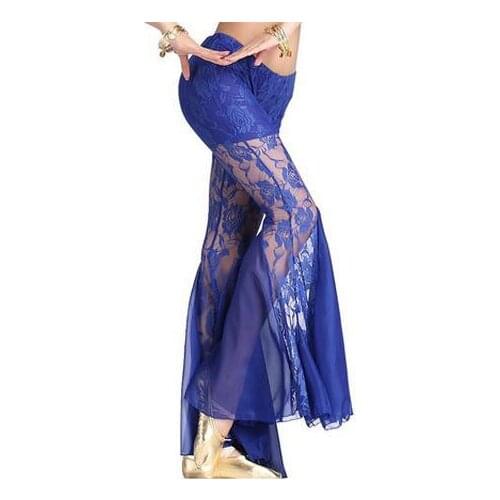 2020 HOT SALE Sexy belly dance trousers for women Fishtail belly dance trousers lace chiffon trousers M and L 9 colors