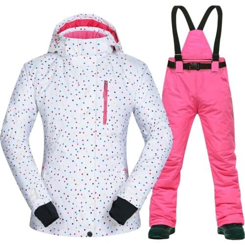 Ski Suit for Women Brands Outdoor Snow Suit Set Windproof Waterproof Winter Trousers And Jackets Mountain Snowboard Women Jacket