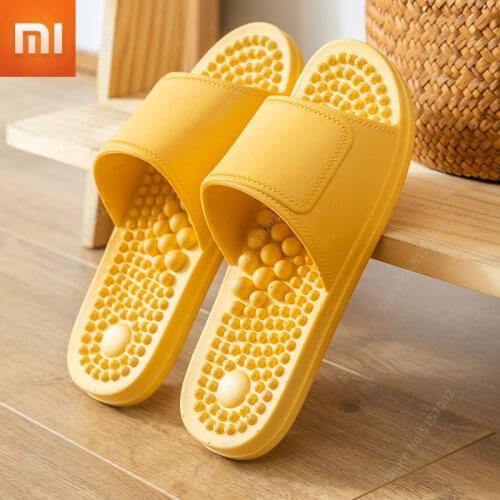 Xiaomi Massage Slippers Indoor Non-slip Slippers Unisex Solid Soft Bottom Couple Slippers Home Sandals Men Massage Point