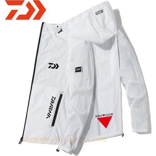 2021 New Men Daiwa Fishing Clothing Cycling Jacket Ultra-Thin Breathable Fishing Jacket Mens Sunscreen Clothes Sun Protection