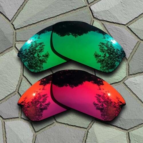 Jade Green&Violet Red Sunglasses Polarized Replacement Lenses for Oakley Flak Jacket