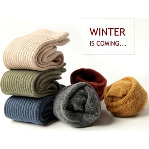 Winter Thick Warm Men Socks Winter New Socks Business Cotton Breathable Long Socks Elastic Brief Crew Socks Men High Quality