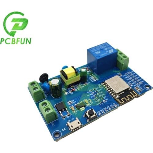 New ESP8266 WIFI Single 1 Ch Channel Relay Module ESP-12F Development Board Support AC 90V-250V DC 7V-12V USB 5V Power Supply