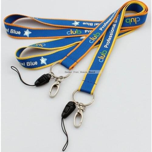 Full color Hot product Top Quality silk screen polyester for keys ID Card Mobile Phone Straps Custom Lanyards with Free Ship
