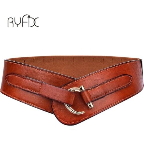 Womens Wide Belt Ring Decorated Fashion Simple Female For Women Dress Down Jacket Skirt Elastic Waist Female Belt BL203