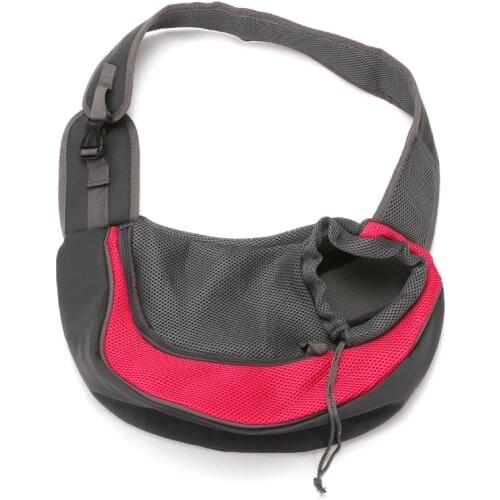 Pet Carrier Bag Hand Free Sling Padded Strap Portable Breathable Front Pocket Belt Carrier Cat Dog Puppy with Locking Safety Zip