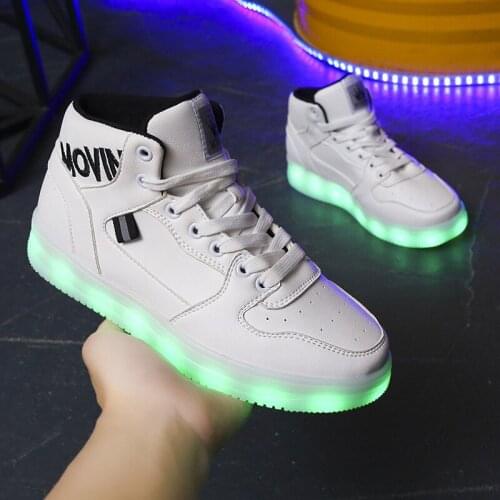 New Men Women Chargeable Luminous Shoes Fashion Casual Shoes Couple Shoes Women Sneakers Sports Shoes for Kids