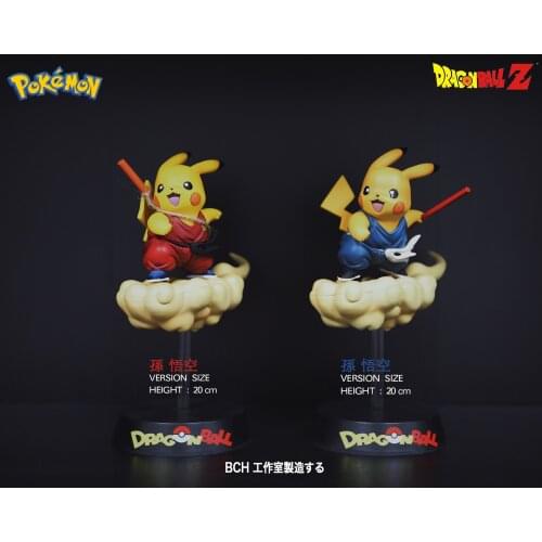 TOMY Pokemon Pikachu Action Figure Cos Dragon Ball Son Goku GK Model Car Decoration Doll Model