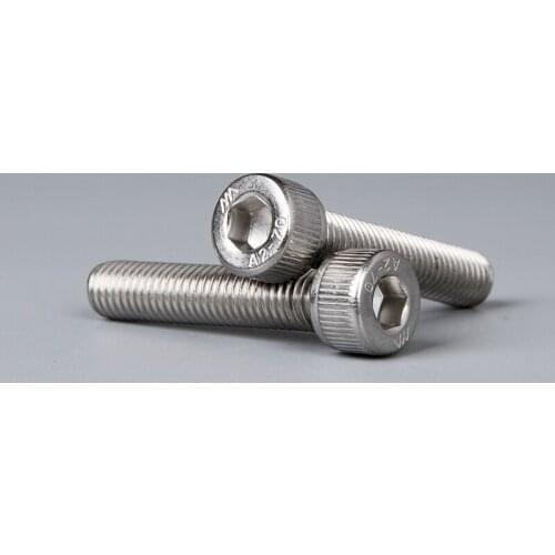 M6 304 Stainless Steel Hex Socket Cap Screws M6*50 Cylinder bolt cup head X50