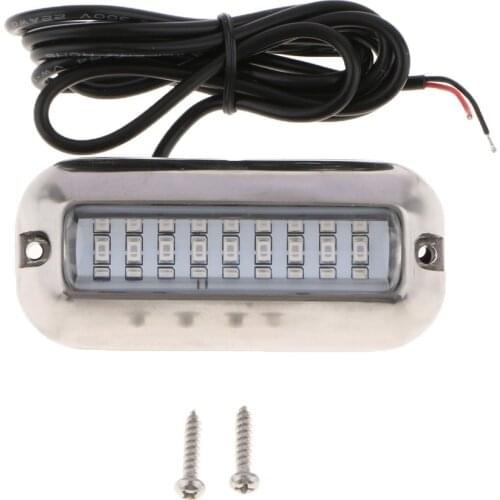 Waterproof Underwater Boat Lights 27 LED Submersible Transom Light With Overheat Protection Waterproof Overheat Surface mount
