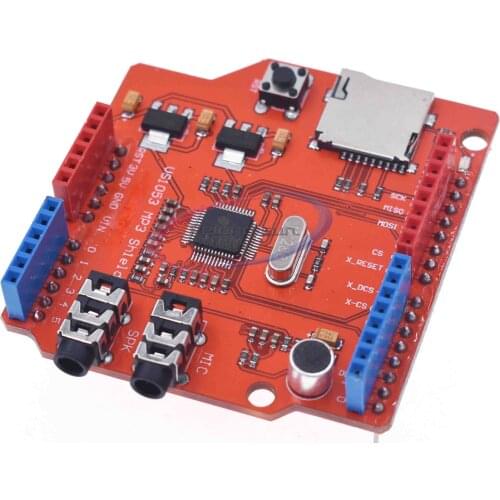 VS1053 VS1053B Dual Stereo Audio MP3 Player Shield Record Decode Development Board Module TF Card Slot For Arduino UNO R3 One