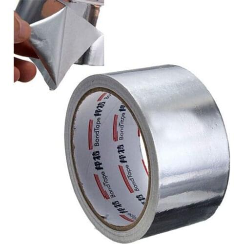 1 roll of 4.8cm aluminum foil tape sealing, tape sealing, radiation-proof heat-resistant tube repair high temperature aluminum