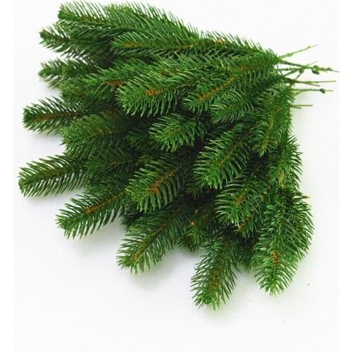 10pcs/lot Artificial Pine Needles Simulation Plant Flower Arranging Accessories For Christmas Trees Decorative Flores