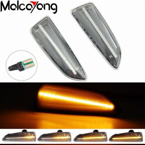 2PCS LED Dynamic Turn Signal Light Side Marker Lamp For Opel For Vauxhall Astra J K Crossland X Grandland Insignia B Zafira C