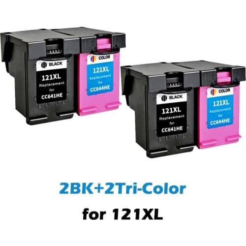 2020 4Pcs compatible ink cartridge For HP 121 Deskjet D2563 F4283 F2483 F4213 F4283 F4583 printers cartridge For HP121 121XL