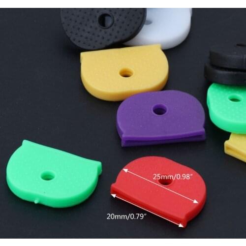 32Pcs Key Cap Tags Label ID Silicone Coding Color Key Identifier Cover 8 Colors R58E