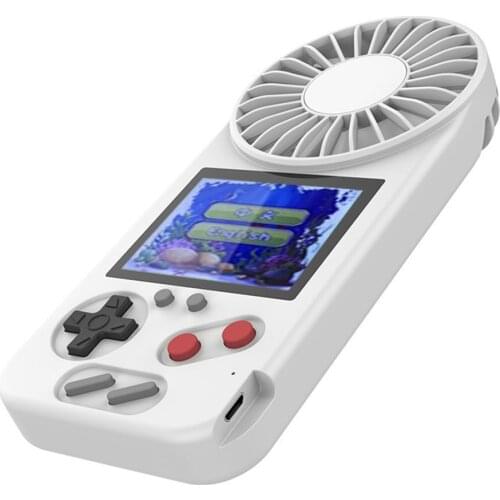 500 in 1 Handheld Game Console with USB Fan Color Display Game Console Retro Game Console with Mini Personal Fan for Kids Adults