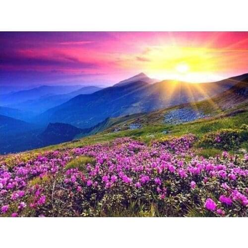 5D Diamond Painting Scenery Sunrise From Top Mountain Cross Stitch Kits Diy Diamond Mosaic Art Embroidery Home Decoration Gifts