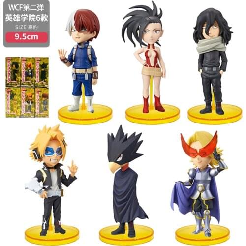6pcs/set My Hero Academy Figure Anime Izuku Midoriya Shouto Todorok Bakugou No Hero Academ PVC Action Figures Model Toys set