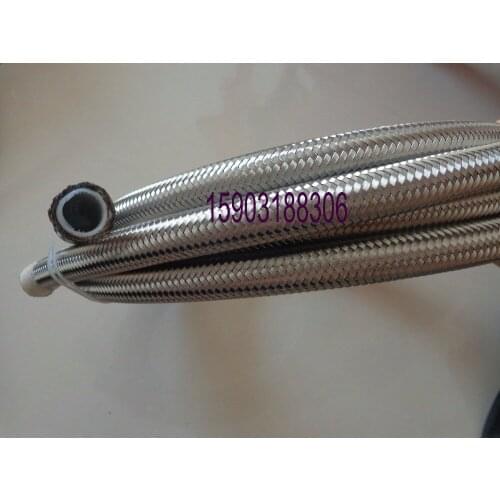8AN SS Braided PTFE Lined Hose Fuel System AN8 Stainless Steel PTFE Braided Fuel Hose 20ft