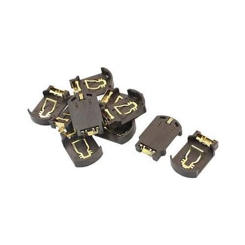 90pcs/lot MasterFire Gold plated SMD CR2032 CR2025 Button Coin Cell Lithium Battery Holder Box Base Socket Case