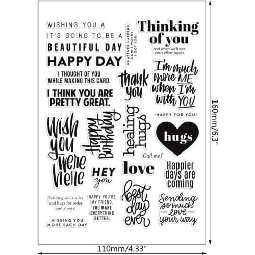 Alphabet DIY Silicone Clear Stamp Cling Seal Scrapbook Embossing Album Decor M68E